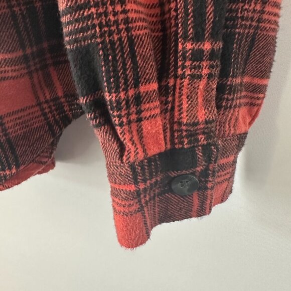 Orange & Black Brahma Medium Flannel Shirt 100% Cotton - Picture 7 of 12